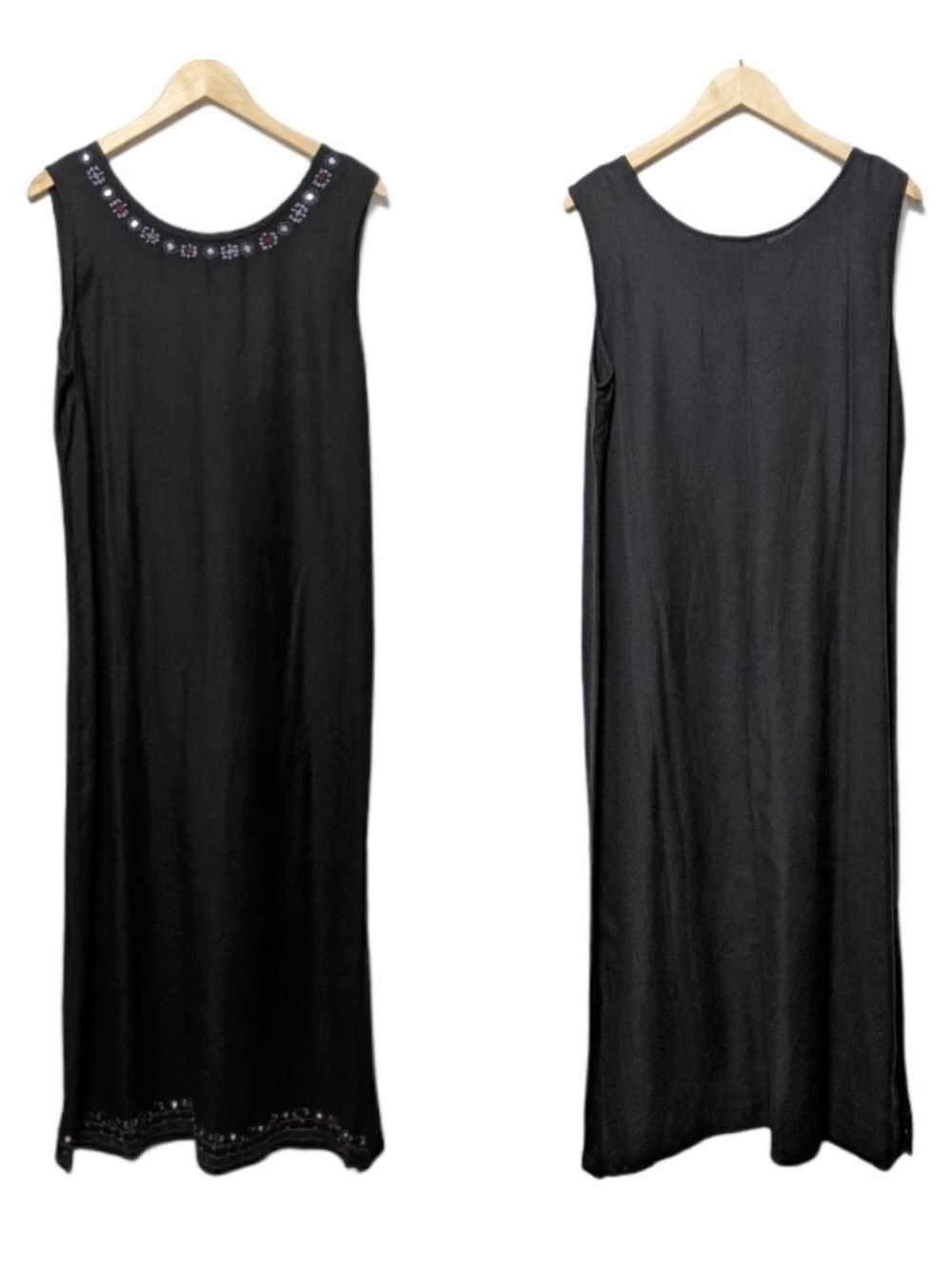 NWT JESSICA HOLBROOK Linen Embroidered Maxi Dress